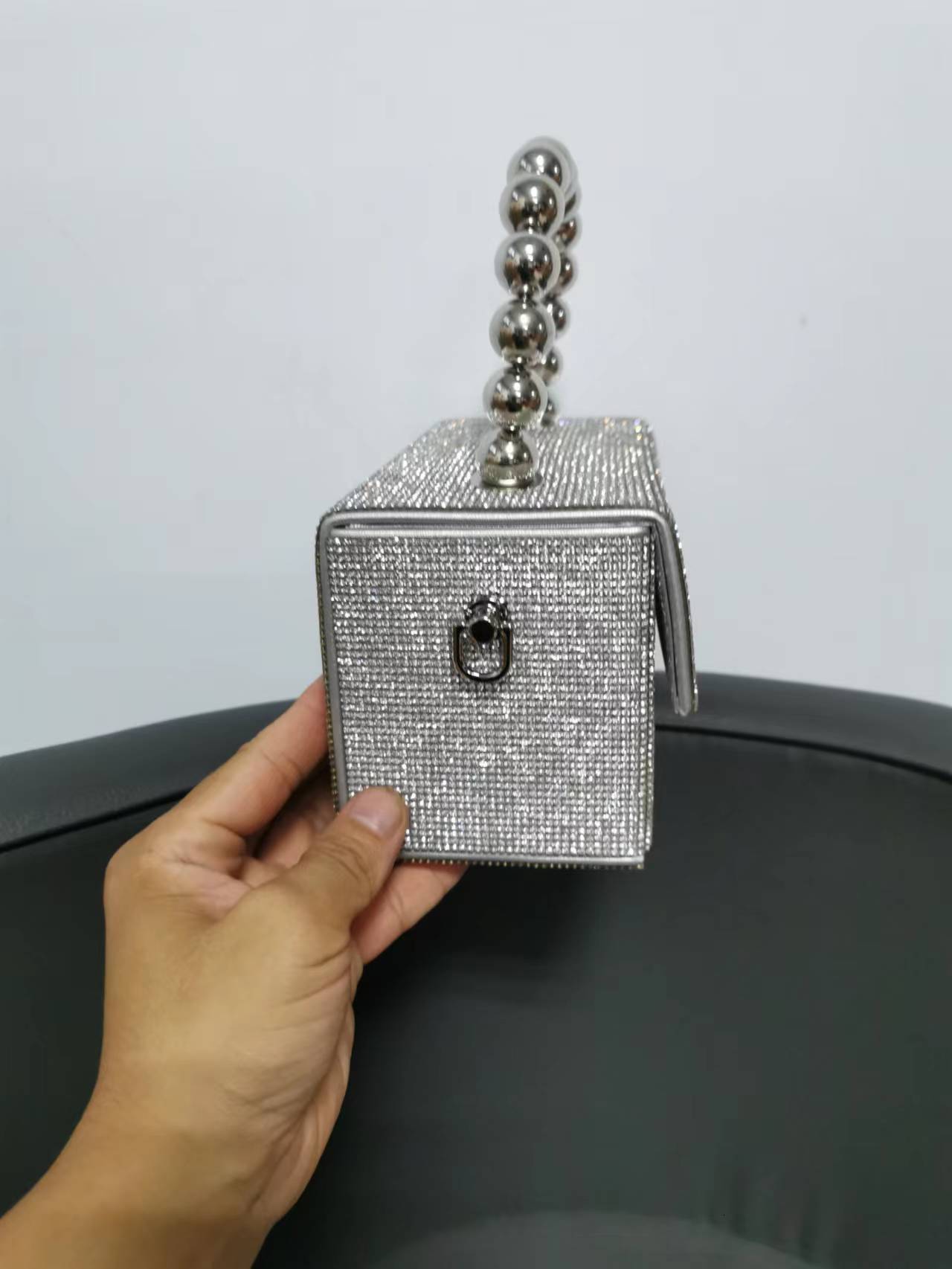 Top Quality New Style Shenglu New Shiny Handmade Diamond-Studded Small Square Bag Full Diamond Rhinestone Bag Handbag High-End Feel New Free Delivery 