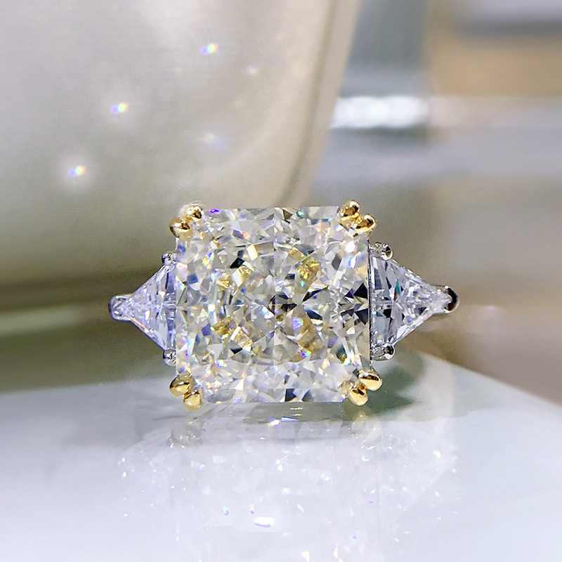 2025 Elegant Sparkling Jewelry Genuine 100% S925 Sterling Silver Ice Cut Multicolor Moissanite Diamond Eternity Party Designer Lady Aquamarine Wedding