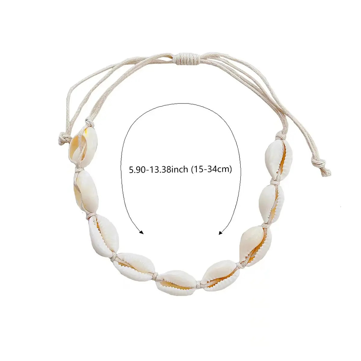 Seashell anklets womens rope braided beach resort Bohemian style accessories ornaments 250528