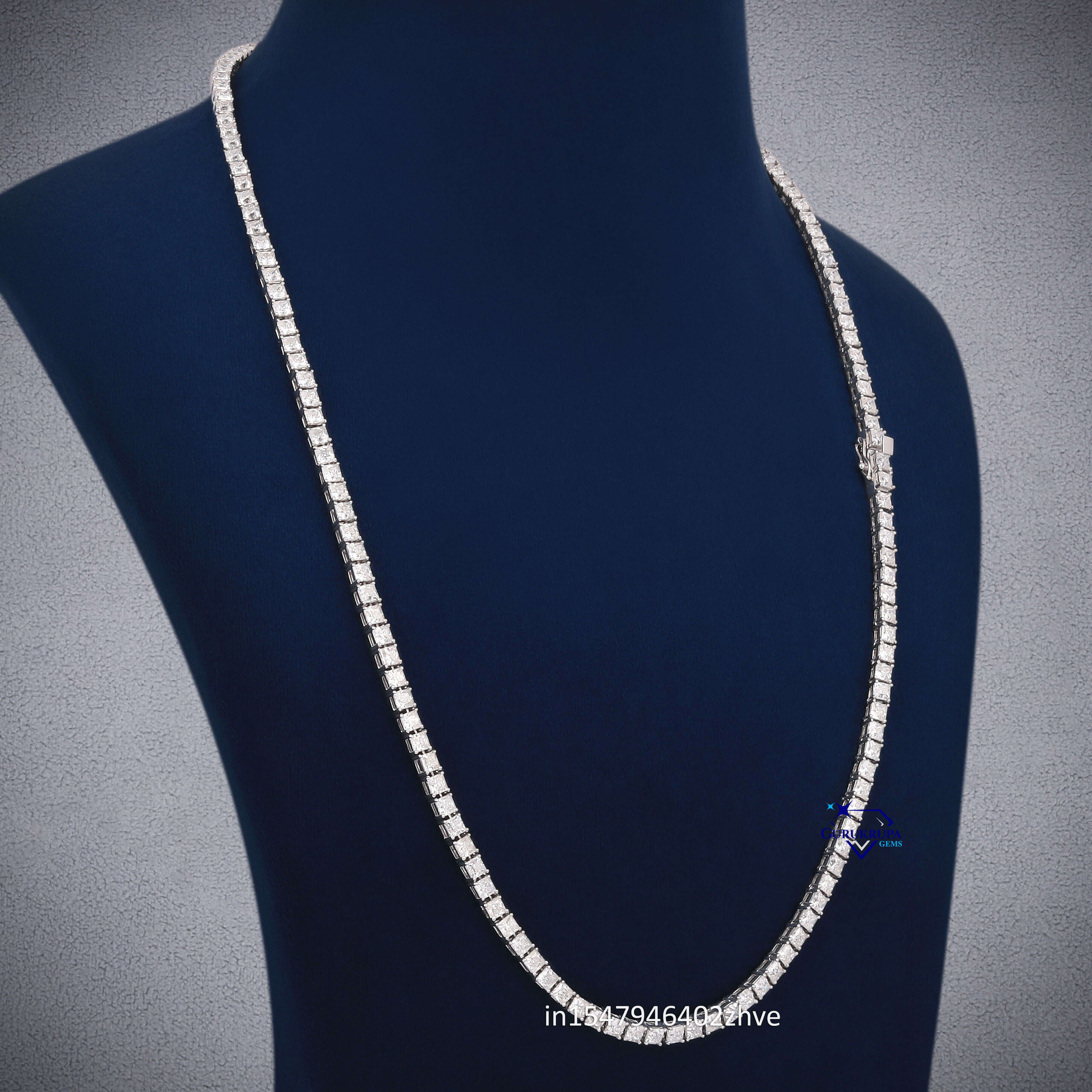 Hot Sale High Quality 925 Sterling Silver D VVS Moissanite Tennis Chain Necklace Gold Princess Cut for Men Women Hip Hop Style