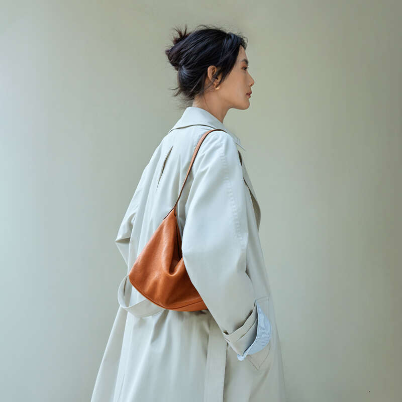 Classic Hobo Versatile Casual Shoulder Crossbody Commuter Genuine Leather Dumpling Bag for Women