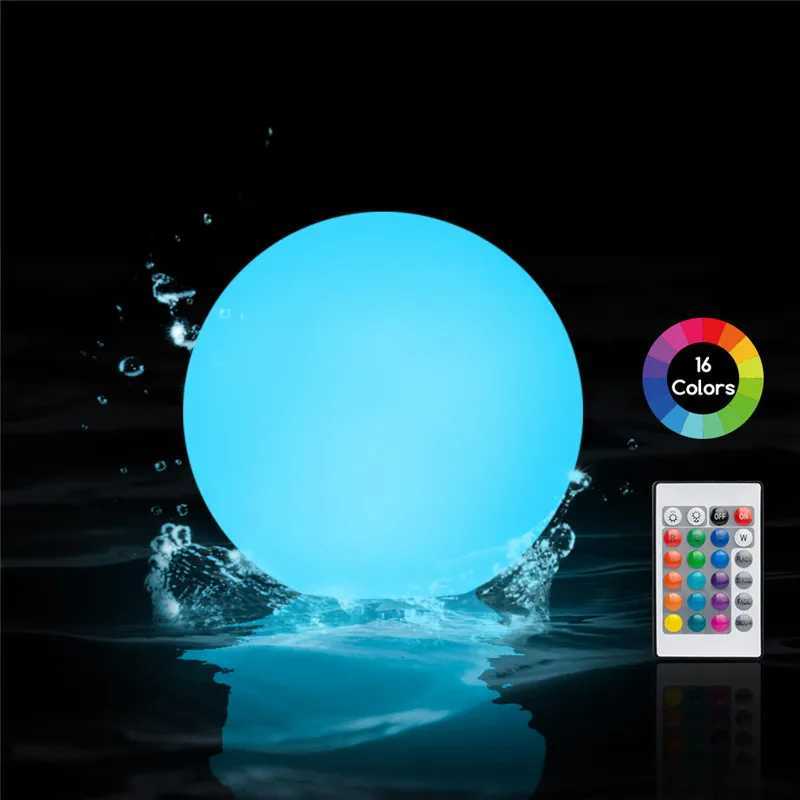 1/6PC Floating Garden Ball Light Swimming Pool Lights 16Color Waterproof Lawn Lamp Pool Toy Outdoor Party Wedding Bar Decor W250607