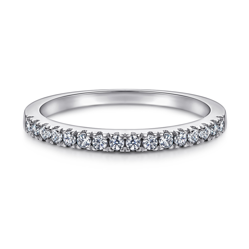 Free shipping s sterling sier simple ic designer for women men unisex couple love rings shine crystal dia cz zircon engagement wedding ring jewelry Fr