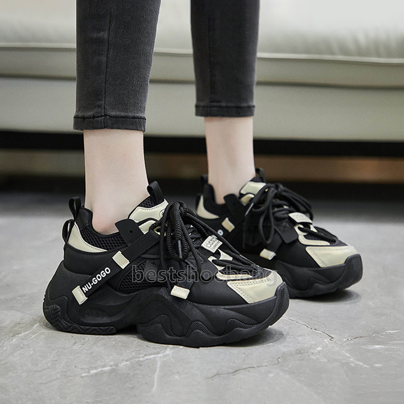 2025 New designer shoes womens trainers Summer sneakers Breathable Mesh outdoors sports shoes Casual Thick-sole Daddy Shoes fashion trend soft low-top