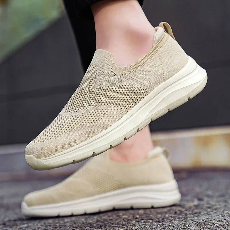 Ddmyoutdoor MAEDEF Mens Casual Hollow Breathable Mesh Lightweight Walking Shoes Slip On Big Size Driving Loafers Men Outdoor Shoes