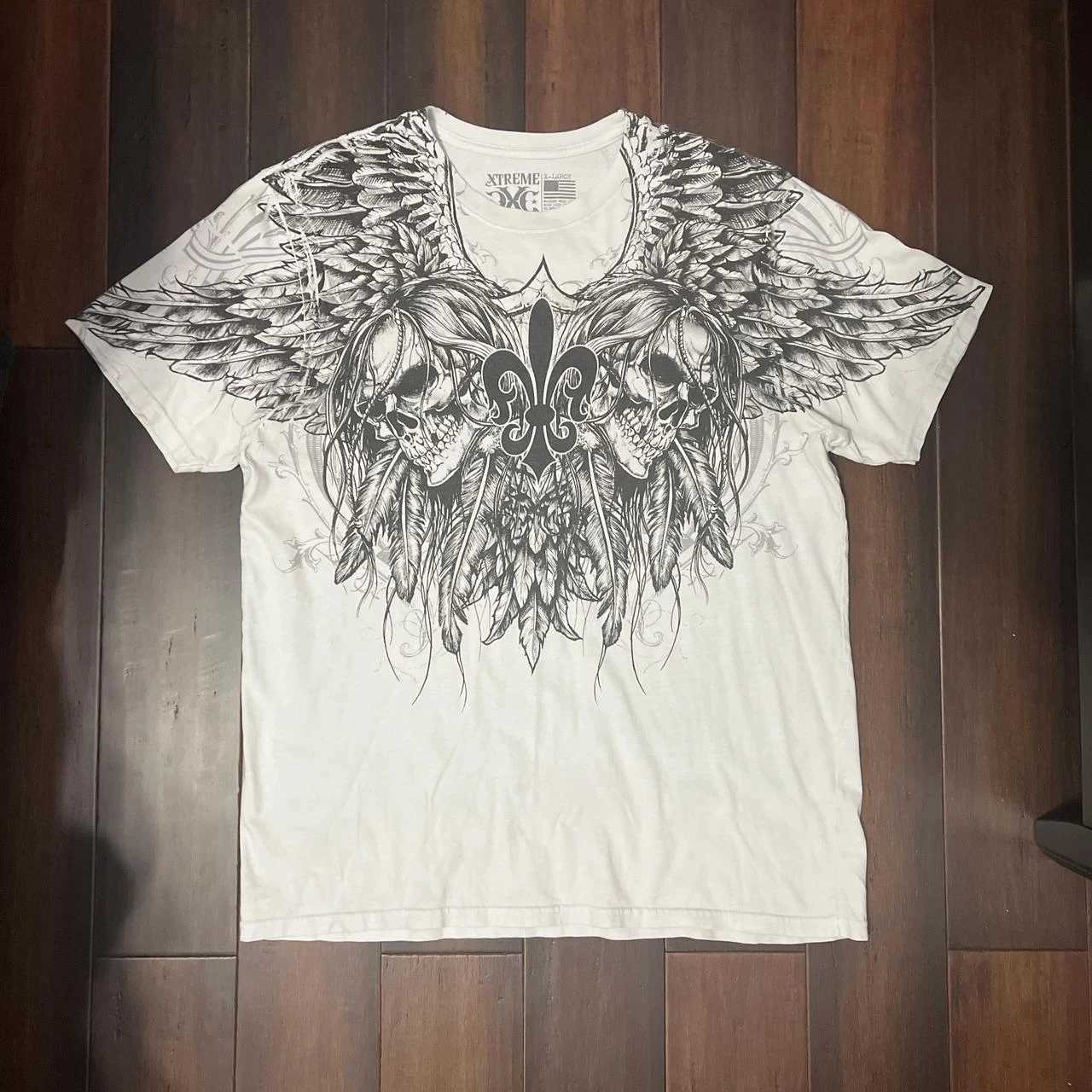 Future Wasteland Style Crack Inkjet T-shirt Xzavier Dark Street High Street Design Old Texture Oversize Subculture Mens Top W250607