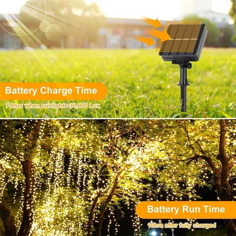 7M/12M Solar LED Fairy Light Outdoor Festoon LED Waterproof Garland String Lights Christmas Party Garden Solar Lamp Decoration W250607