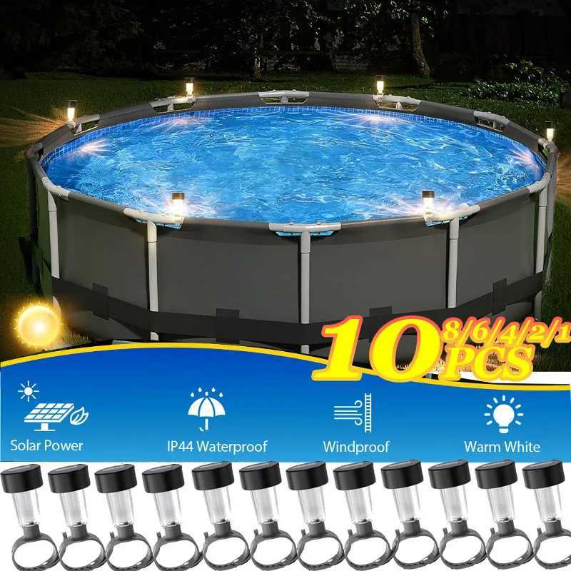 New Summer Waterproof LED Solar Lamp for Pool - Perfect Outdoor Decoration for Swimming Pool Garden Yard and Fence W250607