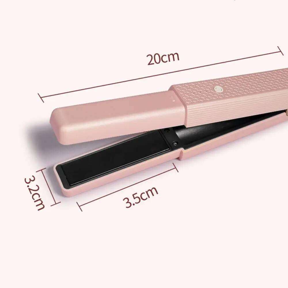 Mini Straightener Automatic Curler Portable Flat Dry Curling Iron USB Rechargeable Wireless Ceramic Hair Styling Tools