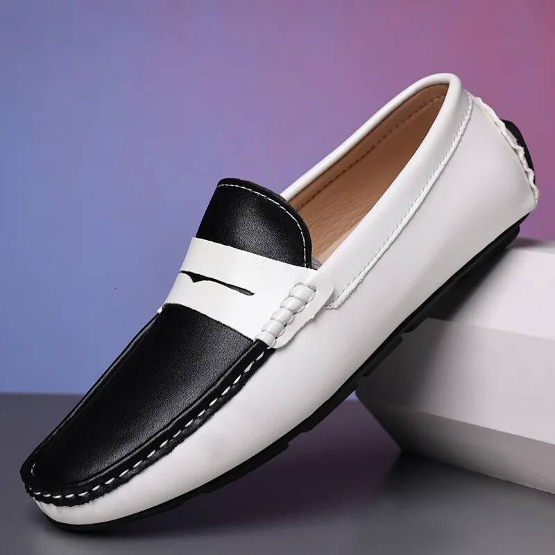 Ddmyoutdoor MAEDEF Business Fashion Casual Man Leather Loafers Breathable Slip On Male Boat Shoes Moccasins Driving Shoe Outdoor Shoes