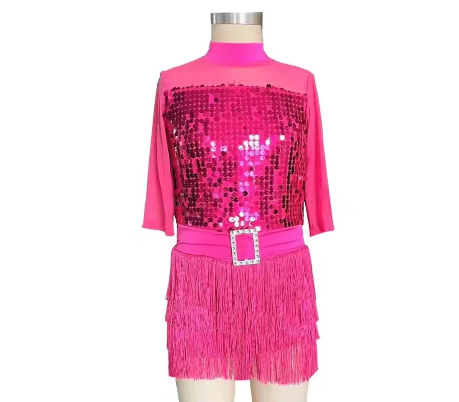 Wholesale Retail Custom Dance Ballet Training Wear Kids Girls Sequins Modern Jazz Wear