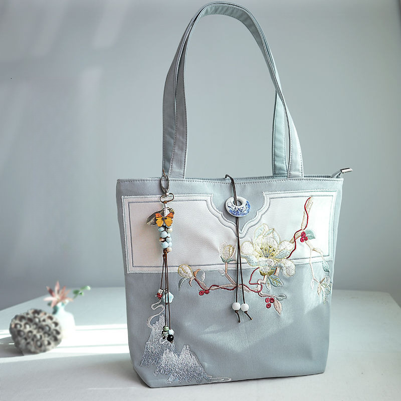 Top Brand High Quality New Style Original Boutique Literary Style Ancient Style Hanfu Canvas Backpack Handbag Shoulder Bag for Women New Free Delivery