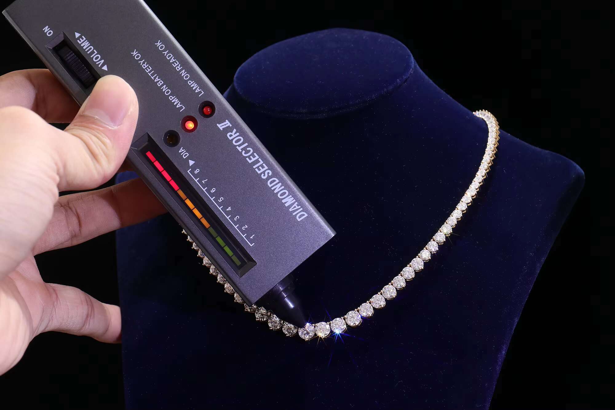 Men Chain Necklace Ice Chain for Nen 4K Yellow Gold Tennis Chain Moissanite Unisex Hip Hop Style Party Daily Wear Customization