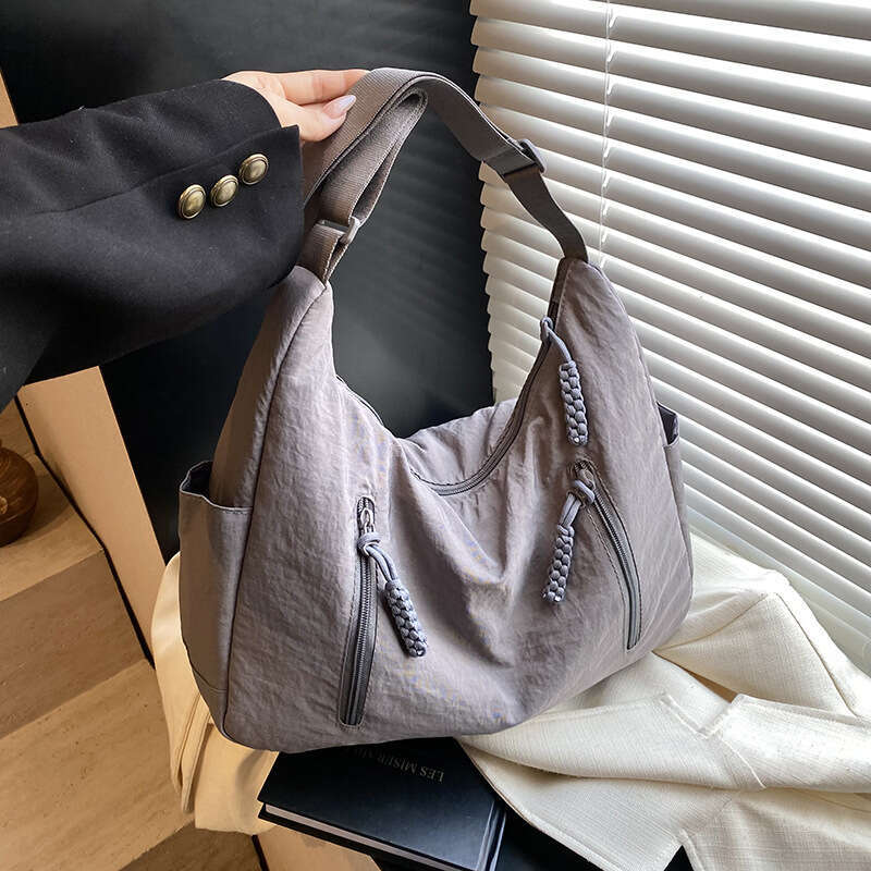 Women's New Crossbody Simple Solid Color Versatile Casual Shoulder Korean Fashion Large Capacity Tote Bag
