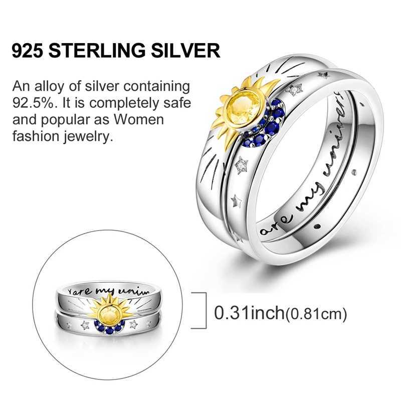 Women Silver Finger Rings for Women Original 925 Sterling Silver Cocktail Ring Geometric Cubic Zircon Heart Wedding Jewelry XJ250606