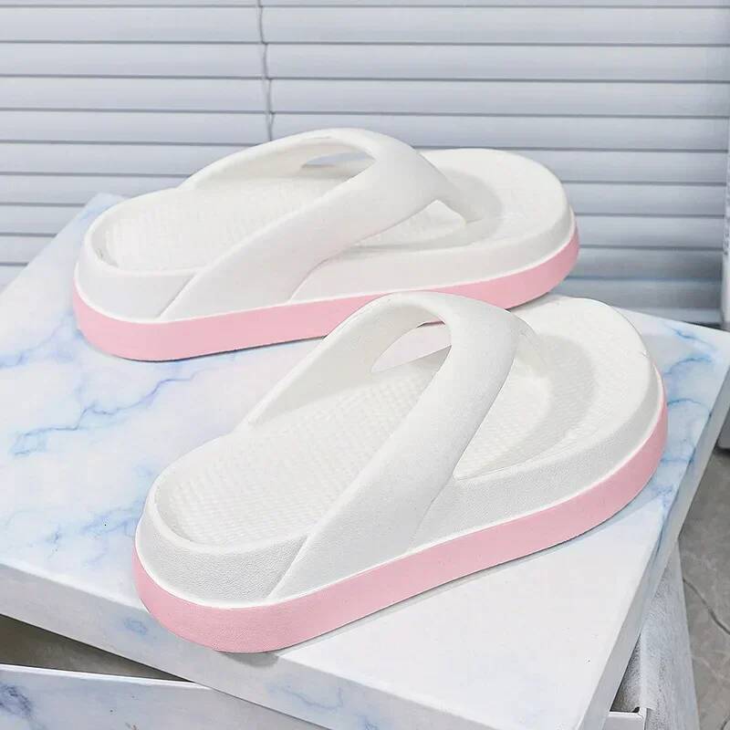 Ddmyoutdoor Woman Flip Flops Popular Design Shoes Trend Casual Platform Sandals Non Slip Outdoor Slippers Unique Features Flat Beach outdoor shoes