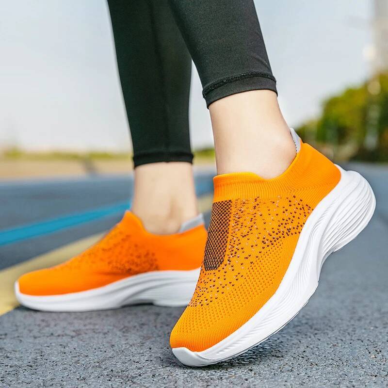 ddmyoutdoor Trendy Women Sports Mesh Thick Sole Shock Absorbing Walking Anti Skid High Quality Training Casual Shoes Zapatos De Mujer Outdoor Outdoor 