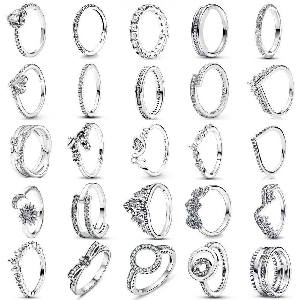 European Ring Rings 925 Sterling Silver Heart Bow Round Size 6789 For Women Men Jewelry Party Fashion Wedding XJ250606