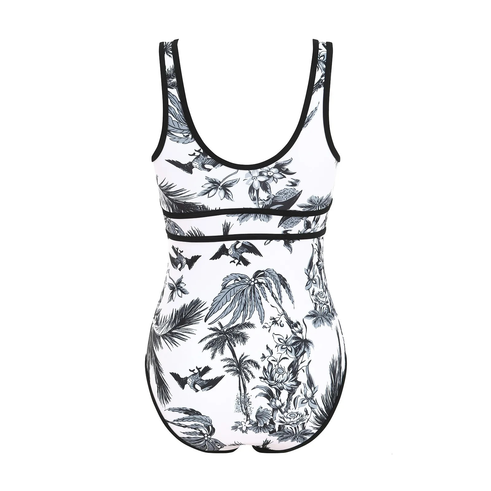 Elegant Vintage Swimwear Women Conservative Tropical Summer Beach Bathing Suit Swimsuits High Cut Elastic Slim Bikini 250530