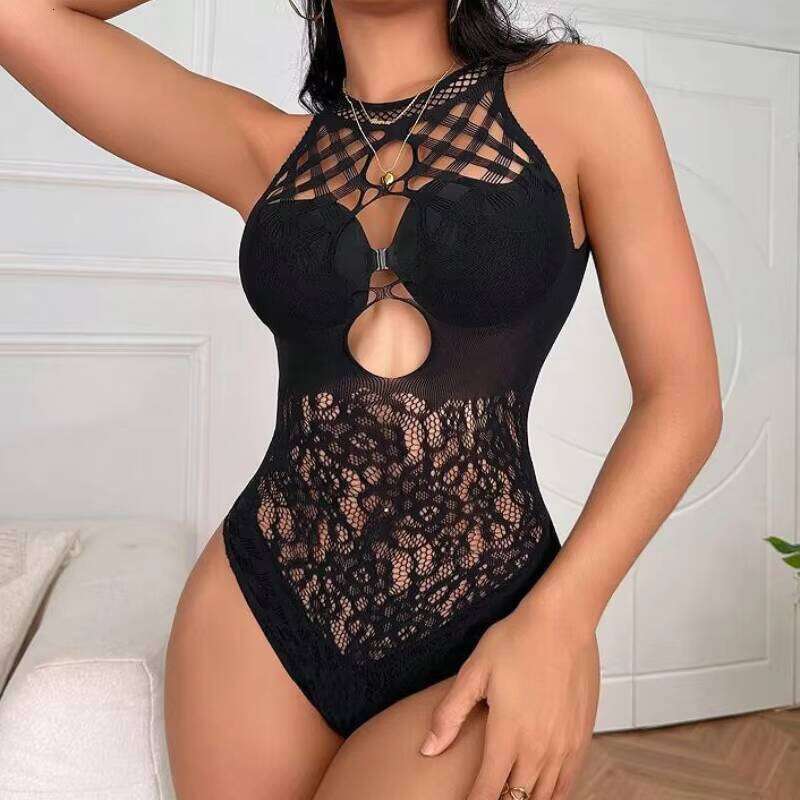 Women's Sexy Lingerie Fishnet Bodysuit Bikini Tops Chemise Erotic Mesh See Through Babydoll Clothing 6 Styles Bodycon Jumpsuit