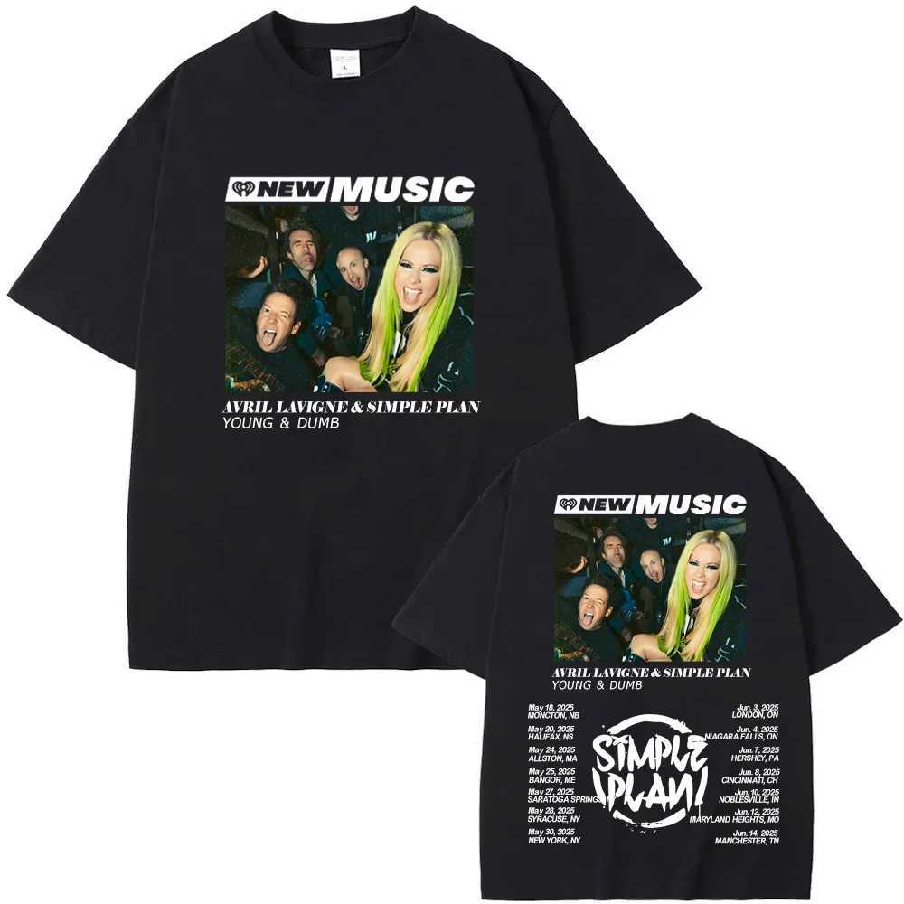 Avril Lavigne - Young Dumb T-Shirt Funko Pop Harajuku Gothic Tee-shirt Short Sleeve Women/men Casual T-shirt Round Neck Tees W250607