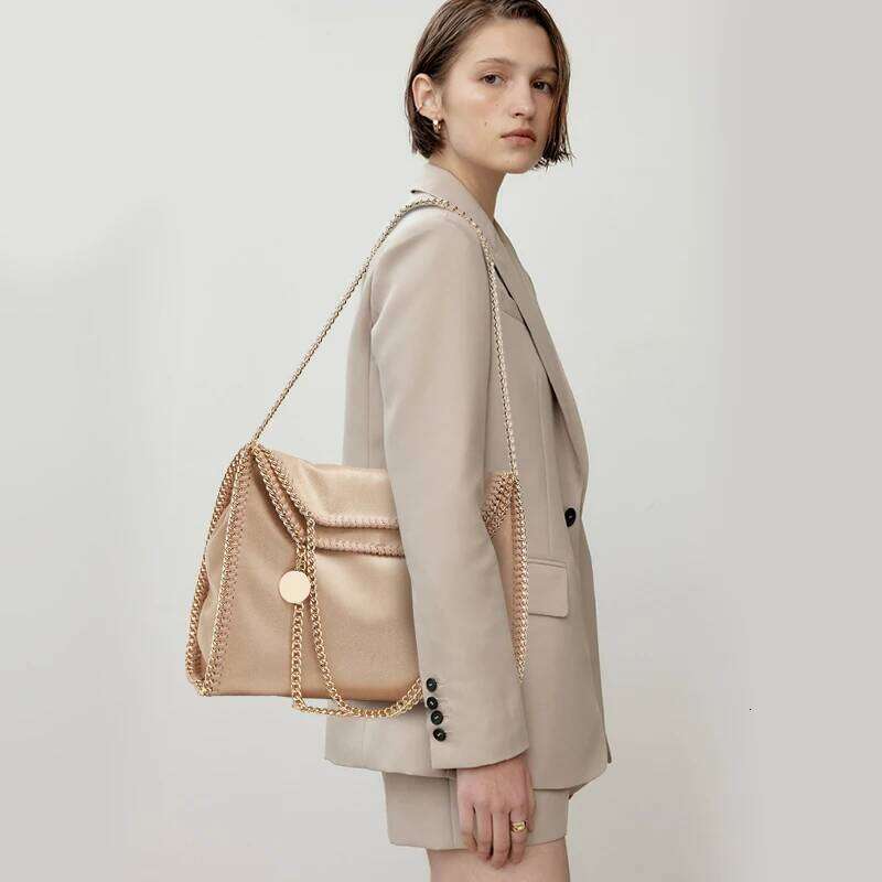 Designer's Retro Braided Chain Environmental Microfiber Handbag Women's New Fashion Multi-Functional Large Capacity Shoulder Bag