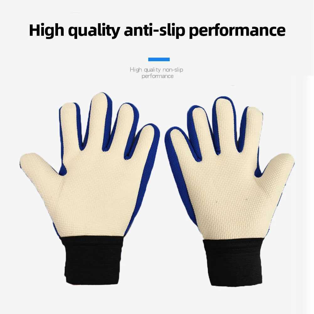Children Goalkeeper Hand Protection Gloves Anti-Collision PU Football Training Gloves Antiskid Wear-resistant Sports Accessories XJ250606