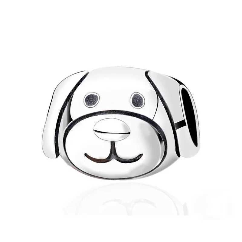 Original Silver-Plated Charms Pets Dog Cat P Print Pendant Beads Fit Pan Bracelets Necklaces Women DIY JewelryXJ250607