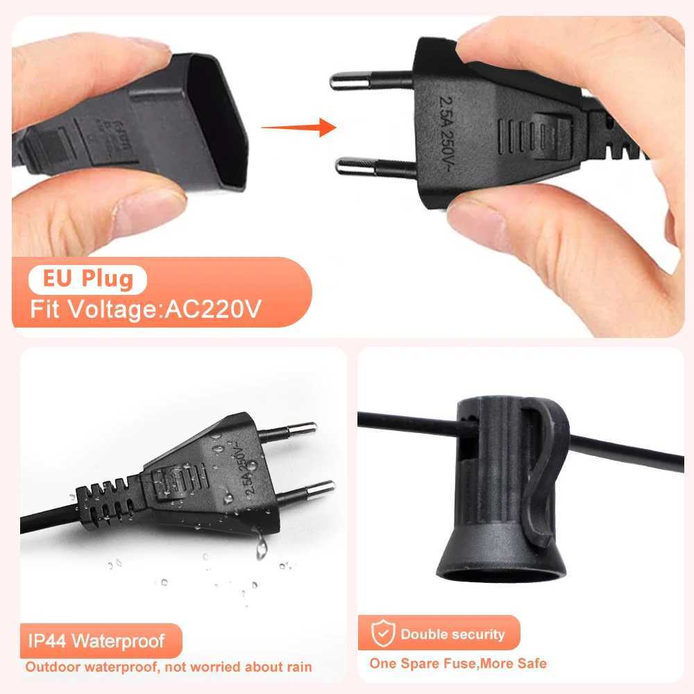 LED G40 Ball String Lights Shatterproof Waterproof 220V Outdoor Garden String Lamp Terrace Garden Pub Christmas Party Decoration W250607