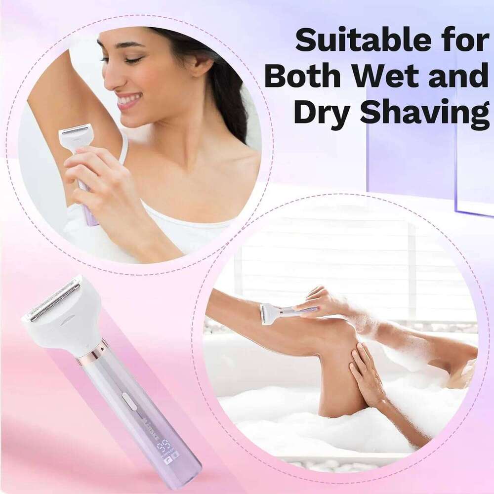 Razor Women 5 In 1 Rechargeable Electric Shaver For Lady Waterproof Portable & Skin-Friendly Painless Hair Trimmer