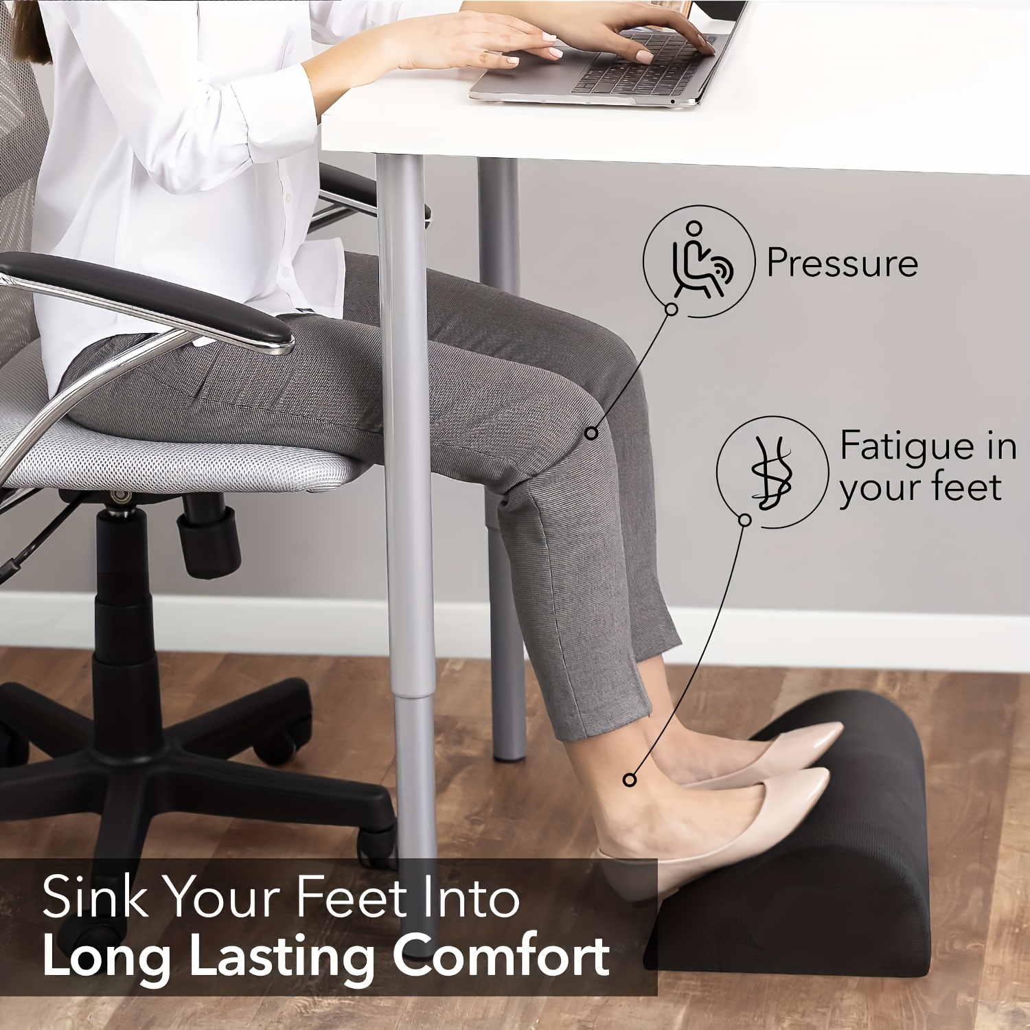 Leg pillow anti-slip memory cotton slow rebound double-layer semi-circular leg pillow leg lift foot pad pillow