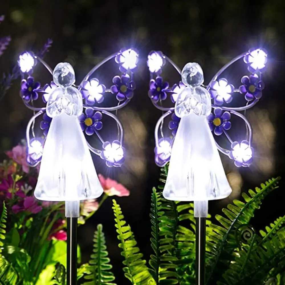 Outdoor Decorative Solar Lights LED Waterproof Solar Garden Lights Energy-Saving Angel Lawn Lamp Yard XJ250606
