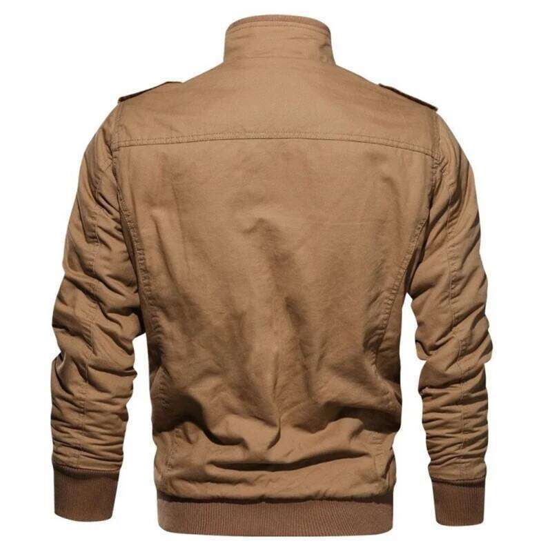 2024 Men's Jacket Autumn Winter Fleece Tactical Jackets Men Casual Multiple Pockets Windproof Outdoor Workwear Coat