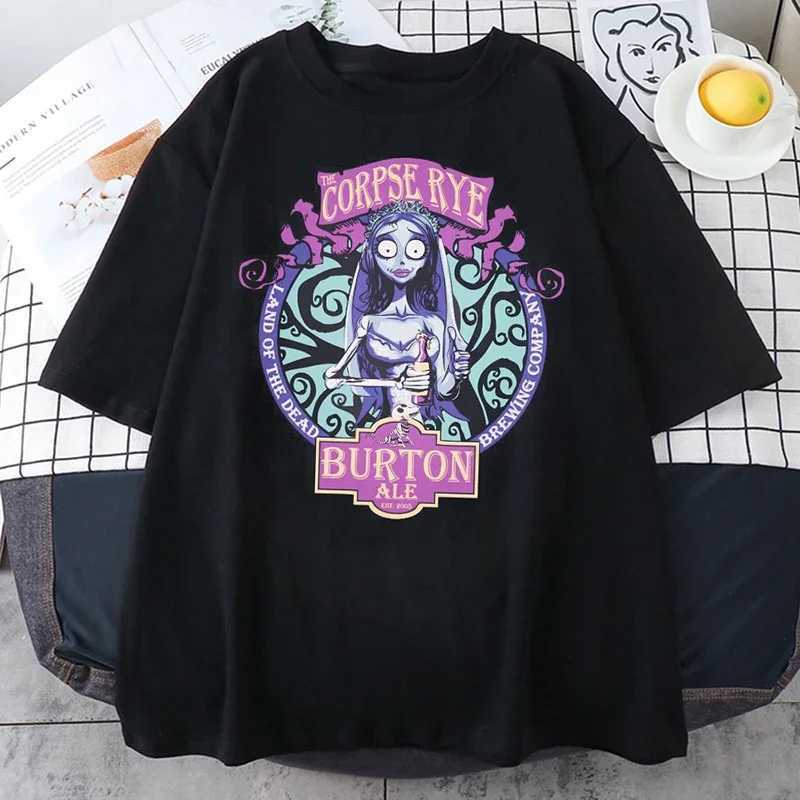 Vintage Men T-Shirts Nightmare Before Christmas Print Short-sleeved Gothic Retro T-shirt Top Y2K Shirt Streetwear Harajuku W250607