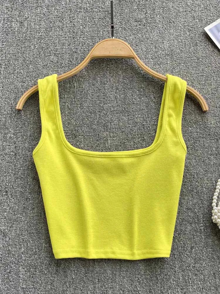 Tank Top Women Sexy Backless Y2k Slim Fit Bottoming Blouse Solid Crop Sleeveless Camis Mujer 250527