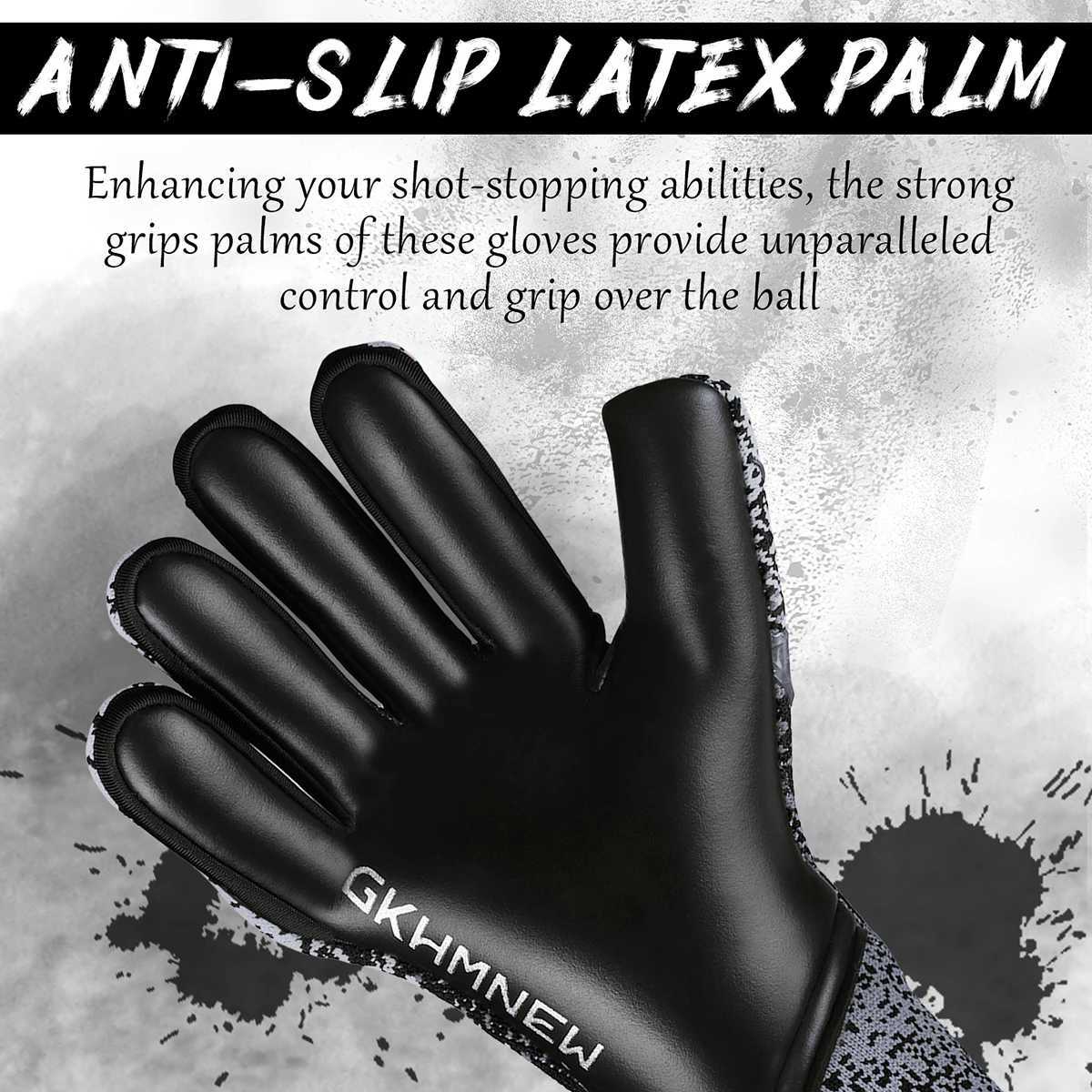 Soccer Goalie Gloves Youth Adults 4+3mm Super Grip High Performance Goalkeeper Gloves Breathable Soccer Gloves XJ250606