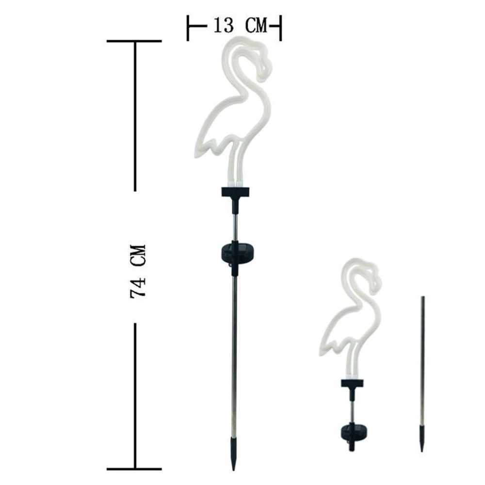1/2/4 Pack Solar Neon Light Outdoor Flamingo Garden Lawn Decorations Solar Lights Outdoor Waterproof LED for Yard Garden PathXJ250606