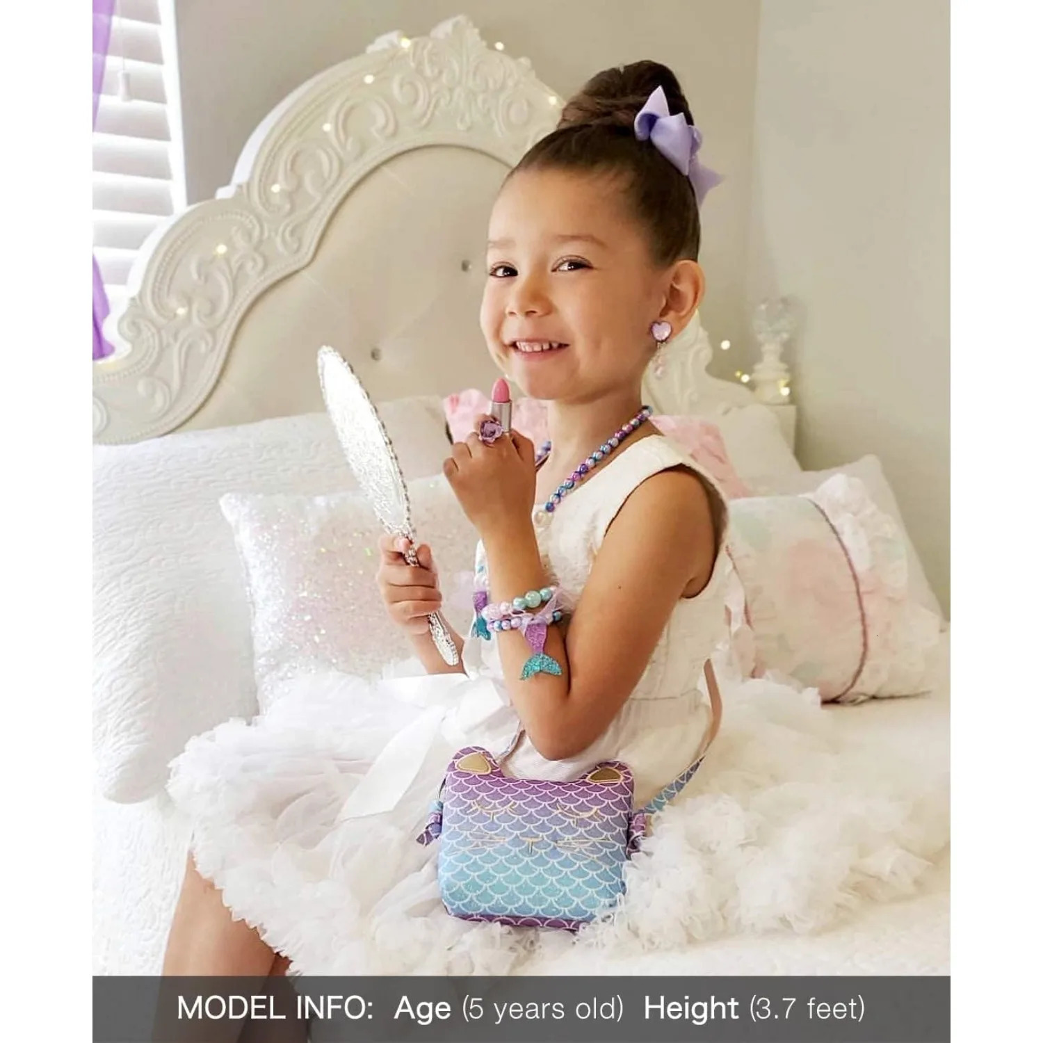 Purse for Little Girls Dress Up Jewelry Pretend Play Kids Accessories Mermaid Gifts 250605