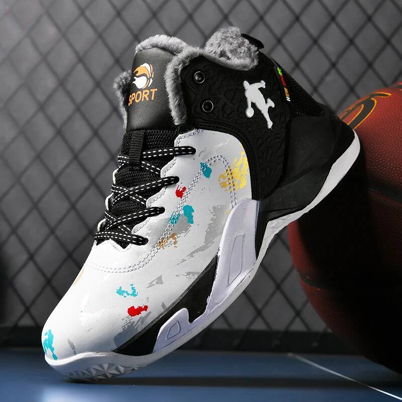 Ddmyoutdoor Ddmyoutdoor Winter Men Warm Basketball Women Comfortable Sports Plush Running Tenis Couple Shoes Walking Sneakers Outdoor Outdoor Shoes