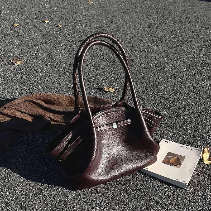 CGCBAG Brand Designer Shoulder Vintage Women Tote Bag Simple Commuting High Quality PU Leather Ladies Handbags