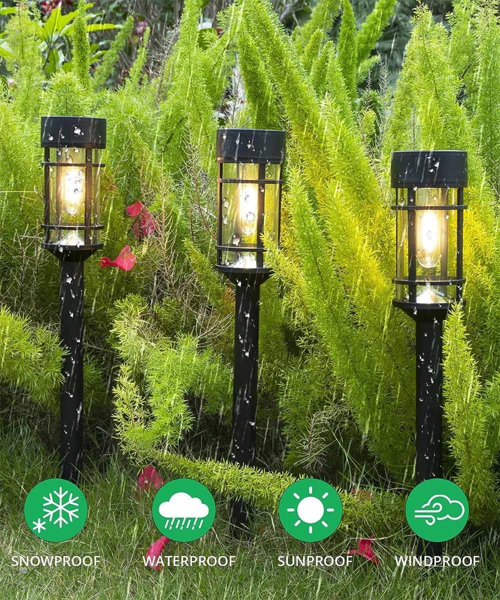 2PCS Solar Pathway Lights Waterproof Upgraded Walkway Landscape Outdoor Driveway Lights for Yard Lawn Patio Garden Decor XJ250606