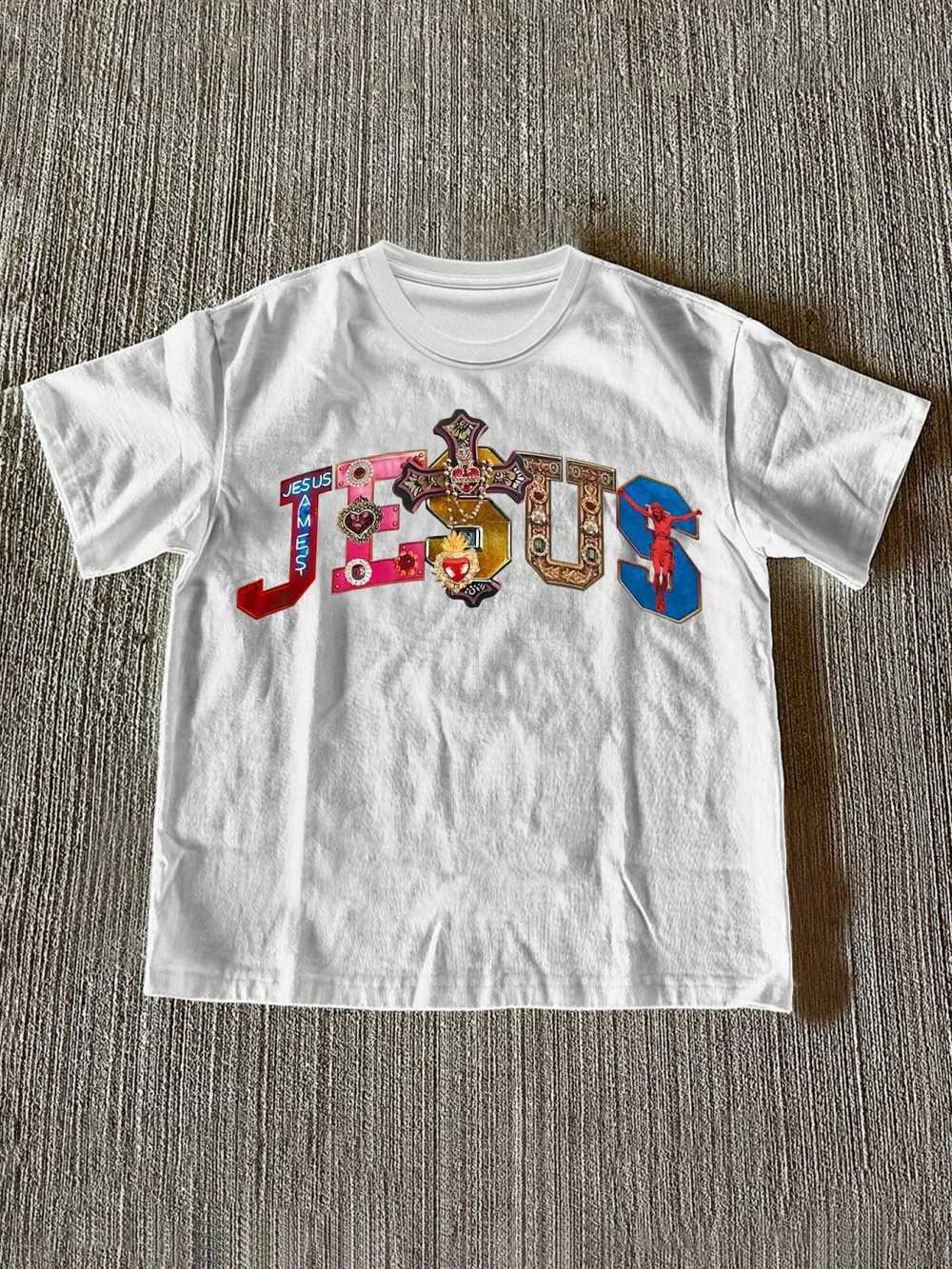 (220 Cotton T-Shirt) Mens Religious Faith Multicolor Cross Jesus Text Graphic Printed T-Shirt X250607