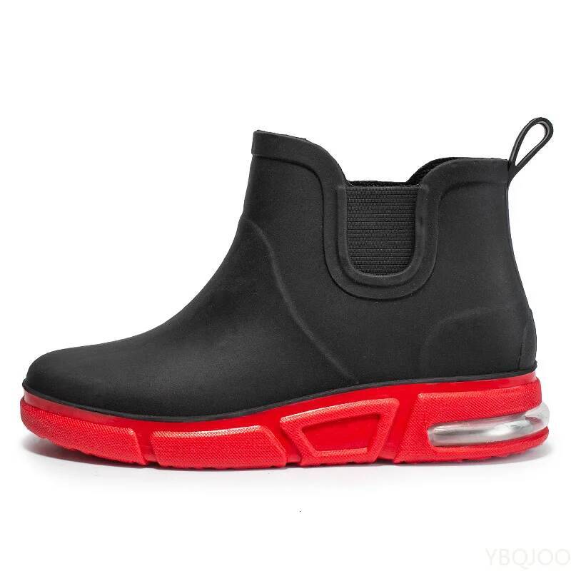 Ddmyoutdoor Men Rainboots Waterproof Rain Boots Ankle Fishing Car Wash Water Shoes PVC Male Winter Fashion Outdoor Flat Non Slip Comfortable Outdoor S