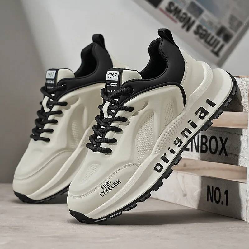 Ddmyoutdoor Men S Casual Spring New Fashion Sport Design Chunky Sneakers Comfortable Soft Sole Platform Shoes Outdoor Shoes