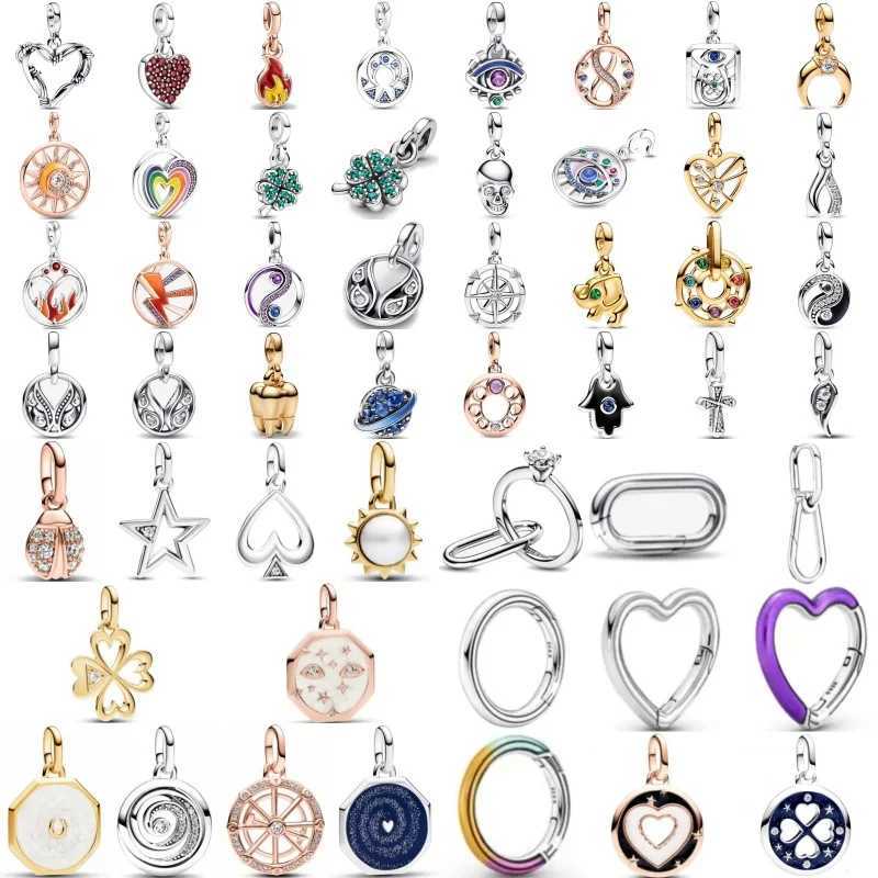 Fit Original Charms Me Bracelet Small 925 Sterling Silver Small Hole Me Series Ring Blue DIY Bead DIY Jewelry Accessories NewXJ250607