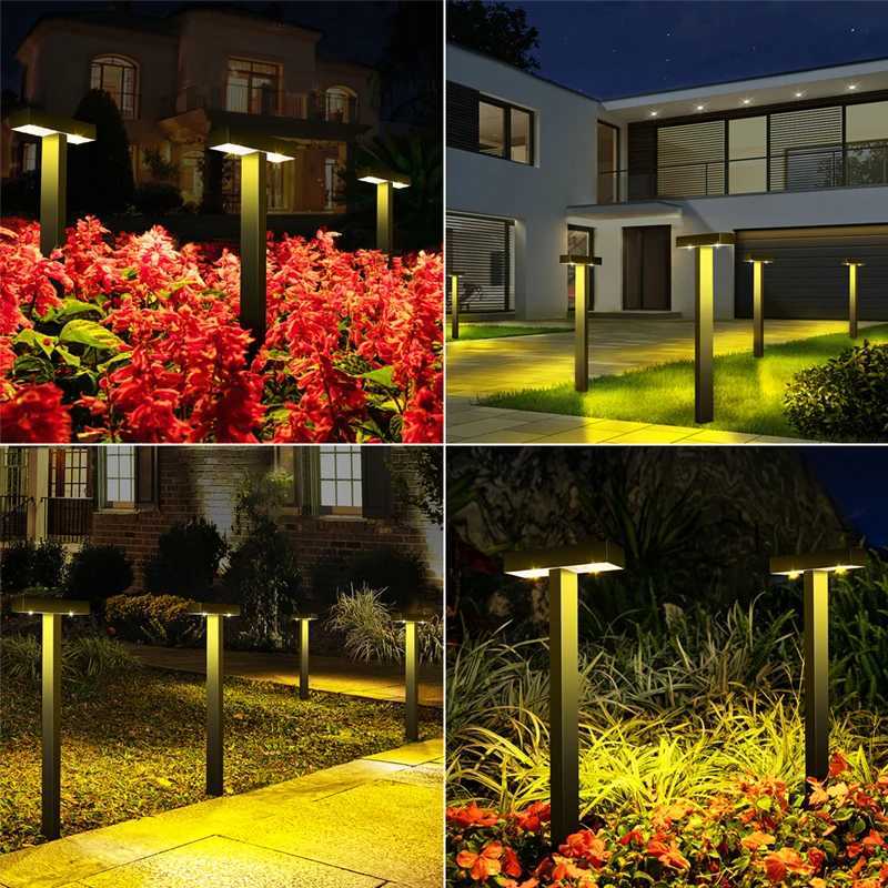 1/4/8 PCS Solar Lawn Light Solar LED Garden Lights Outdoor Lighting Waterproof Lawn Path Spotlight for Courtyard Pathway Decor W250607