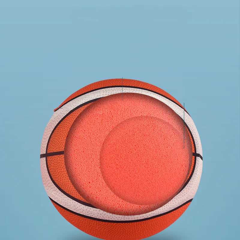 Cloth Wrapped Package Bouncing Mute Silent Basketball Squeezable Mute Bouncing Basketball Indoor Silent Ball Foam Basketball XJ250606