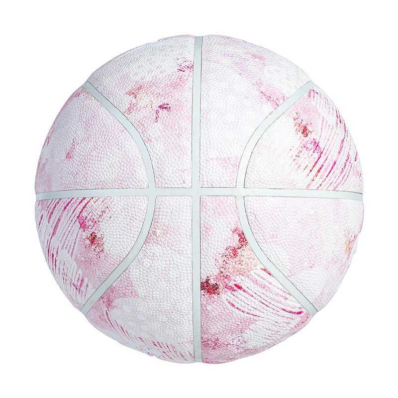 PU Basketball for Women Official Size 7 PROfESSional Basketball with Oriental Cherry 4 Layers Outdoor Cute BallXJ250606