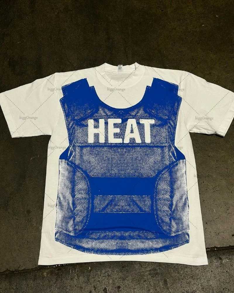 2024 Y2k Harajuku Retro Oversized Short Sleeve Men Letter Cartoon Print T-Shirt High Street Trendy Versatile Clothing Women W250607