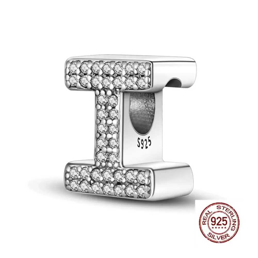 Alphabet Charms Fit Charm Bracelets Necklace 925 Sterling Silver Letter A-Z Beads DIY Jewelry for Women Girls FriendXJ250607